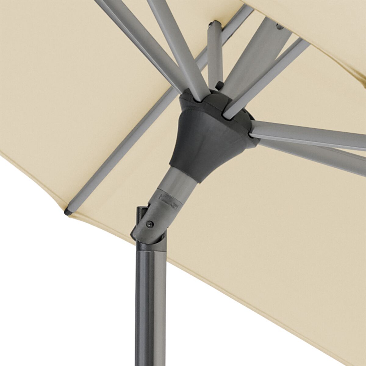 Glatz Alu Twist Parasol 2.5 x 2.0m Rectangle Class 2 - Taupe/Ash 151