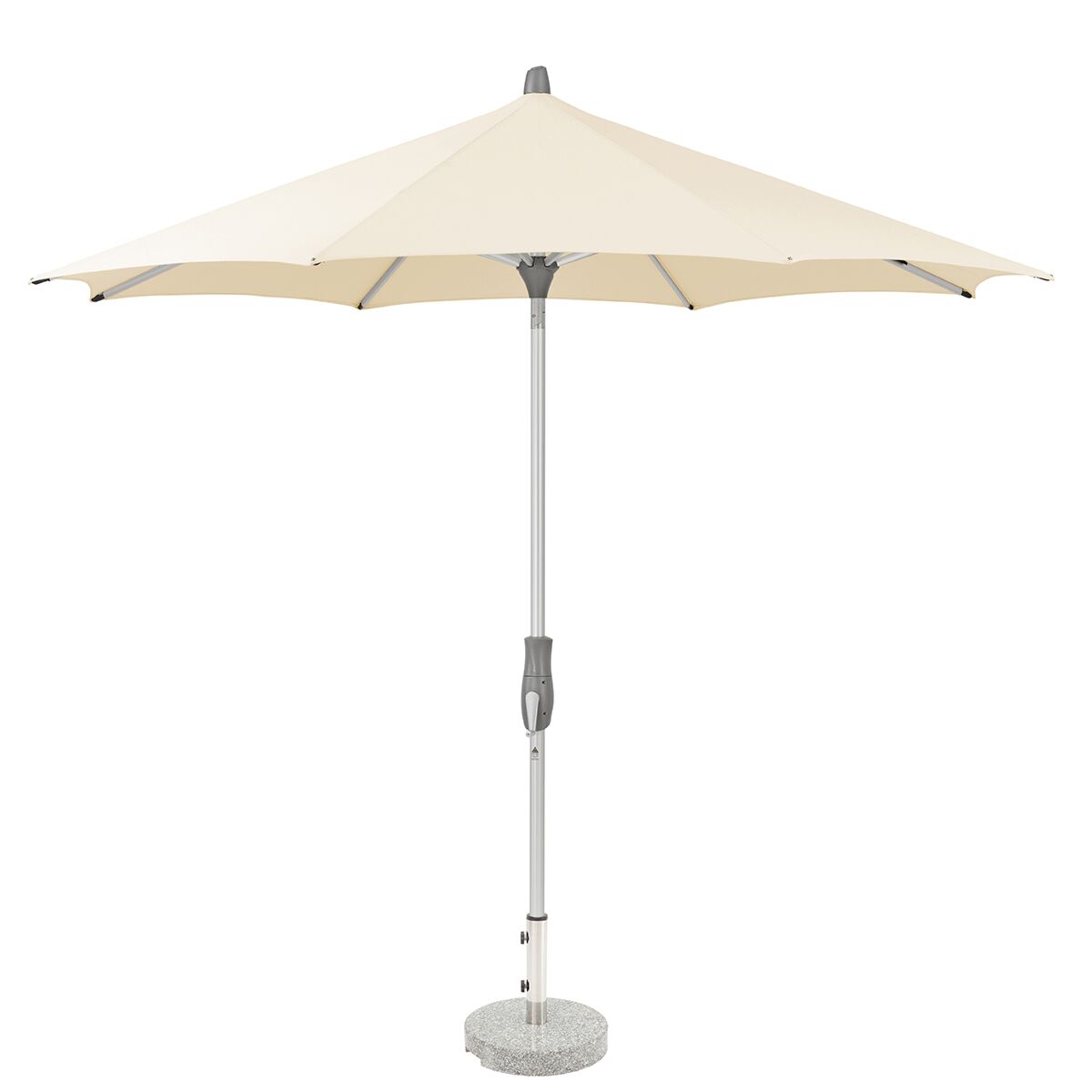 Glatz Alu Twist Parasol 3.3m Round Class 2 - Cream/Ecru 150