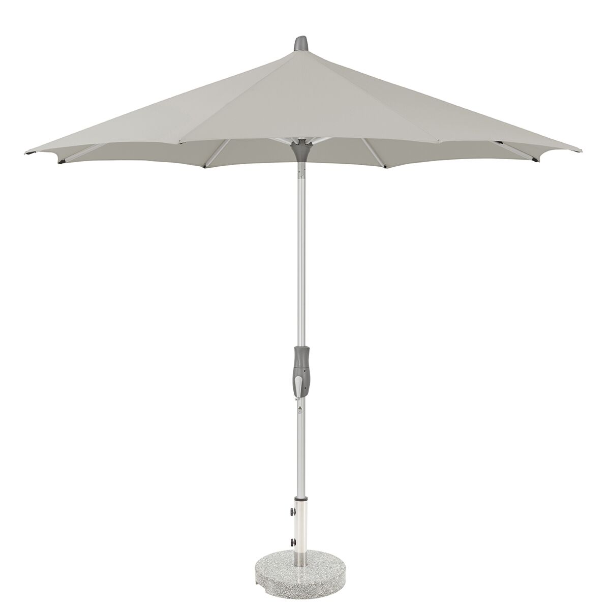 Glatz Alu Twist Parasol 2.7m Round Class 2 - Taupe/Ash 151