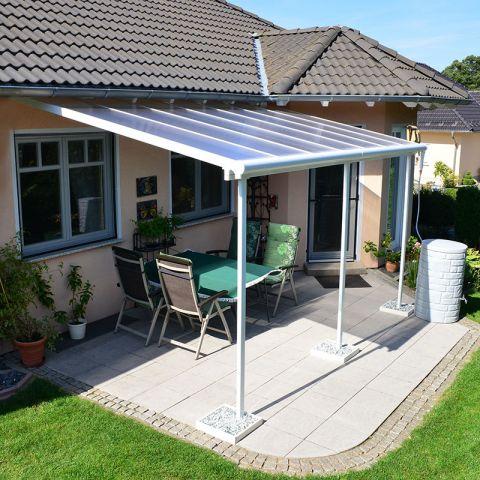 Sierra Aluminium 3m x 4.25m White Polycarbonate Patio Cover - Canopia By Palram