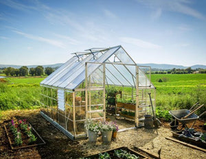 Balance Aluminium Frame 10ft x 12ft Polycarbonate Greenhouse Kit - Silver - Canopia by Palram