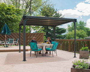 Milano 3000 Aluminium Grey Gazebo & Pergola - Canopia by Palram
