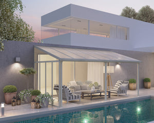 Canopia by Palram Aluminium Patio Cover Side Wall - White - 3m Option Compatibility