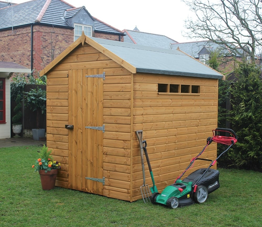 Shedlands Security 8 x 8 ft Apex Garden Shed including assembly