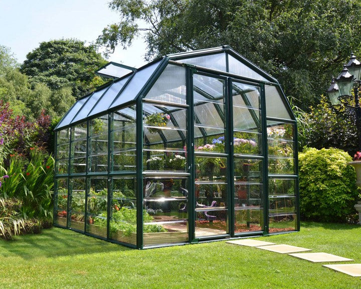 Grand Gardener Resin Frame 8ft x 8ft Polycarbonate Greenhouse - Canopia by Palram