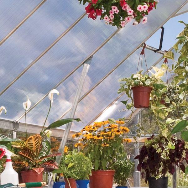 Balance Aluminium Frame 8ft x 16ft Polycarbonate Greenhouse in Silver - Canopia by Palram
