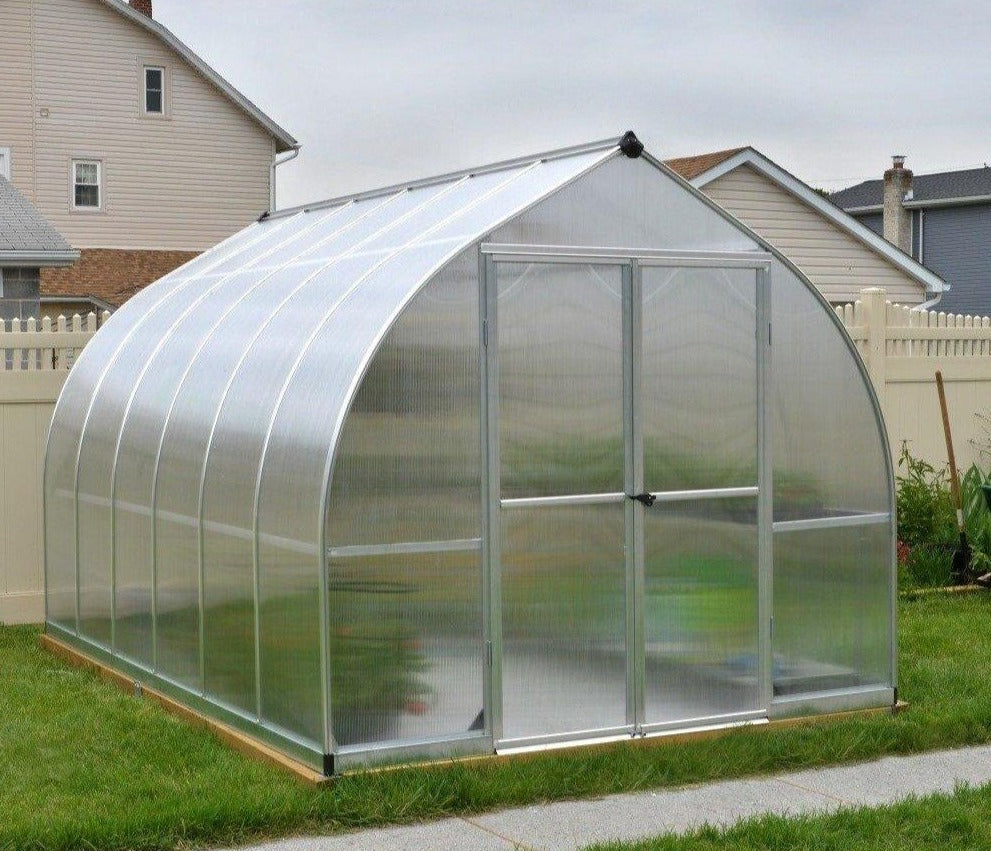Bella Aluminium Frame 8ft x 12 ft Polycarbonate Greenhouse in Silver - Canopia by Palram