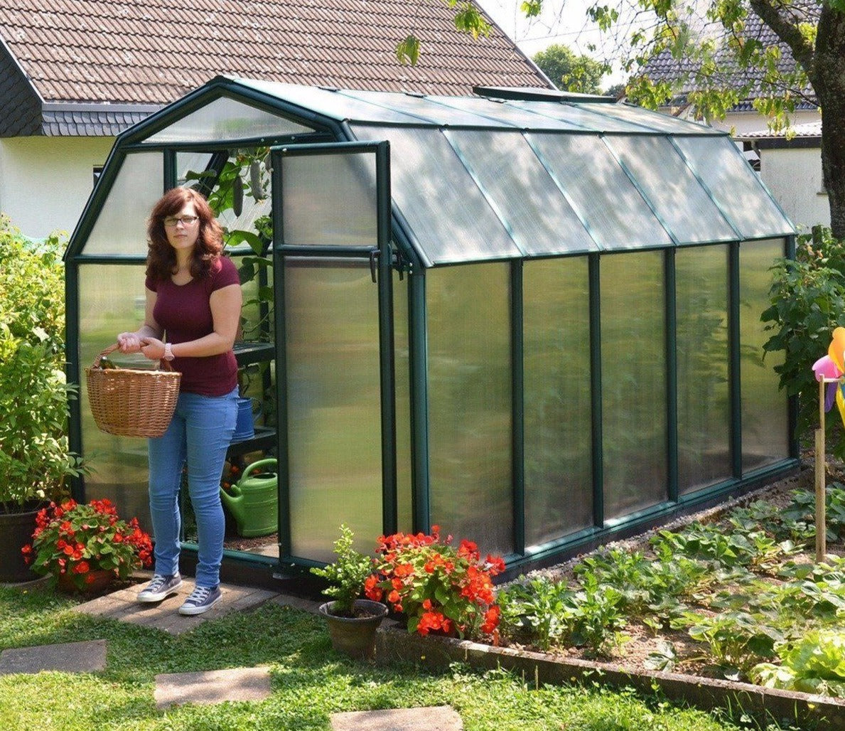 Rion EcoGrow Resin Frame 6ft x 10ft Polycarbonate Greenhouse