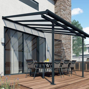Sierra Aluminium 3m x 3.05m Grey Polycarbonate Patio Cover - Canopia By Palram