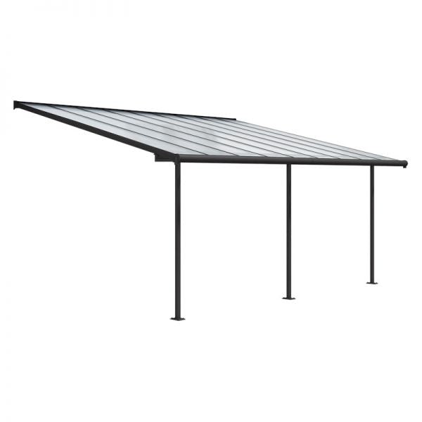 Sierra Aluminium 3m x 5.46m Grey Polycarbonate Patio Cover - Canopia By Palram