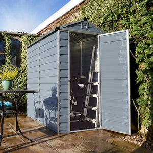 SkyLight Plastic 4x6 Dark Grey Apex Garden Shed - Canopia by Palram