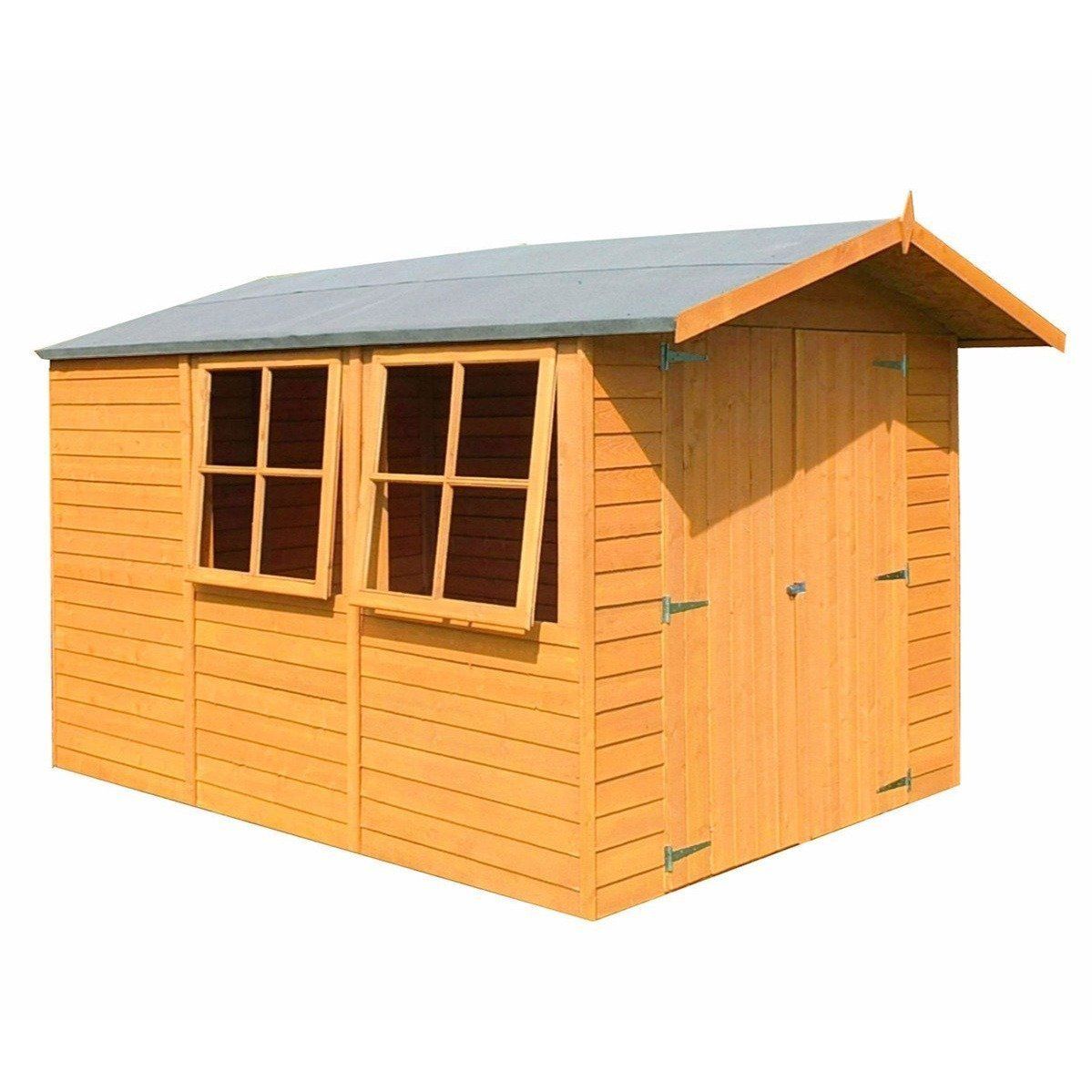 Shire Overlap 10 x 7 ft Pressure Treated Double Door Shed