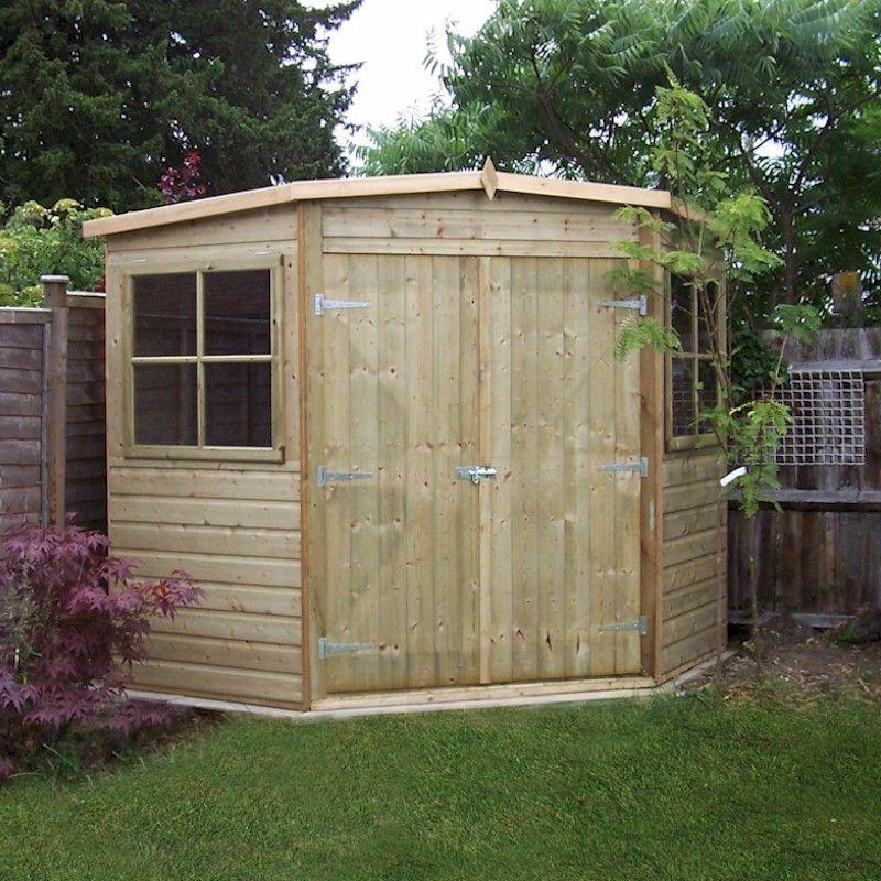 Shire Pressure Treated Corner Shed 8x8