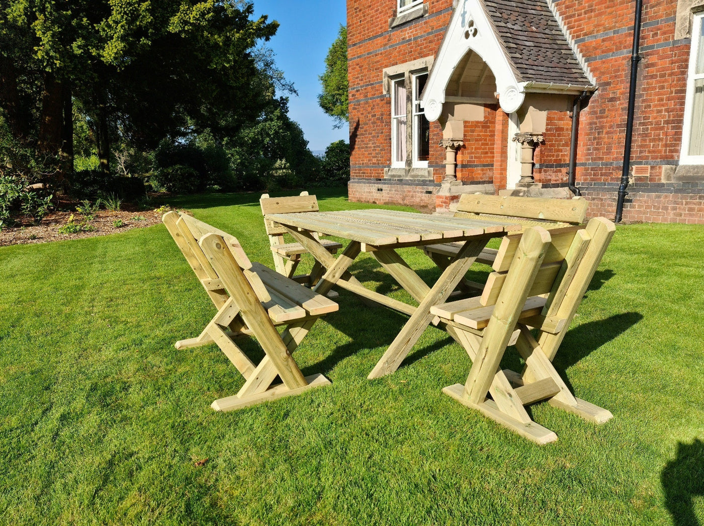 chunky garden dining sets