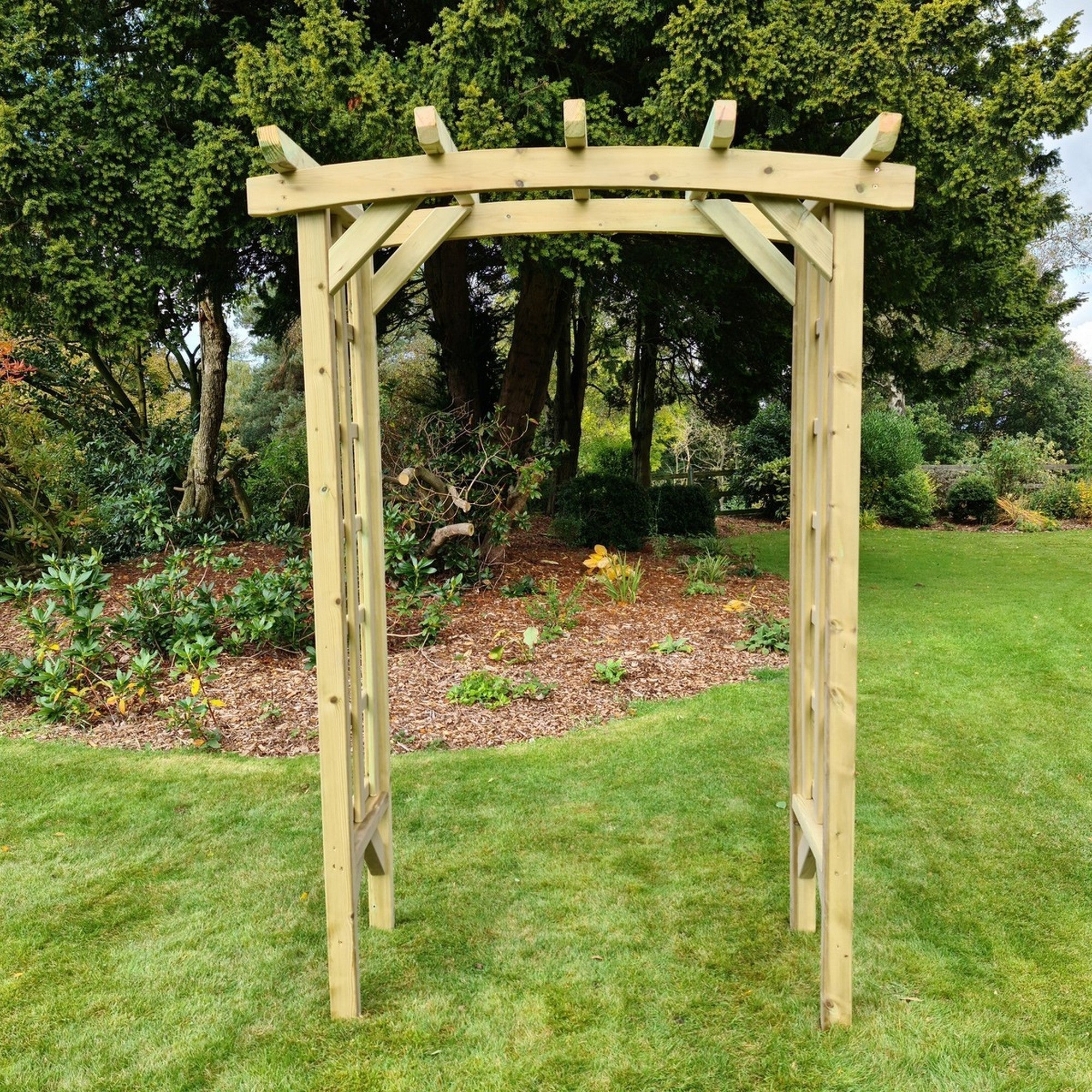 wooden garden arches