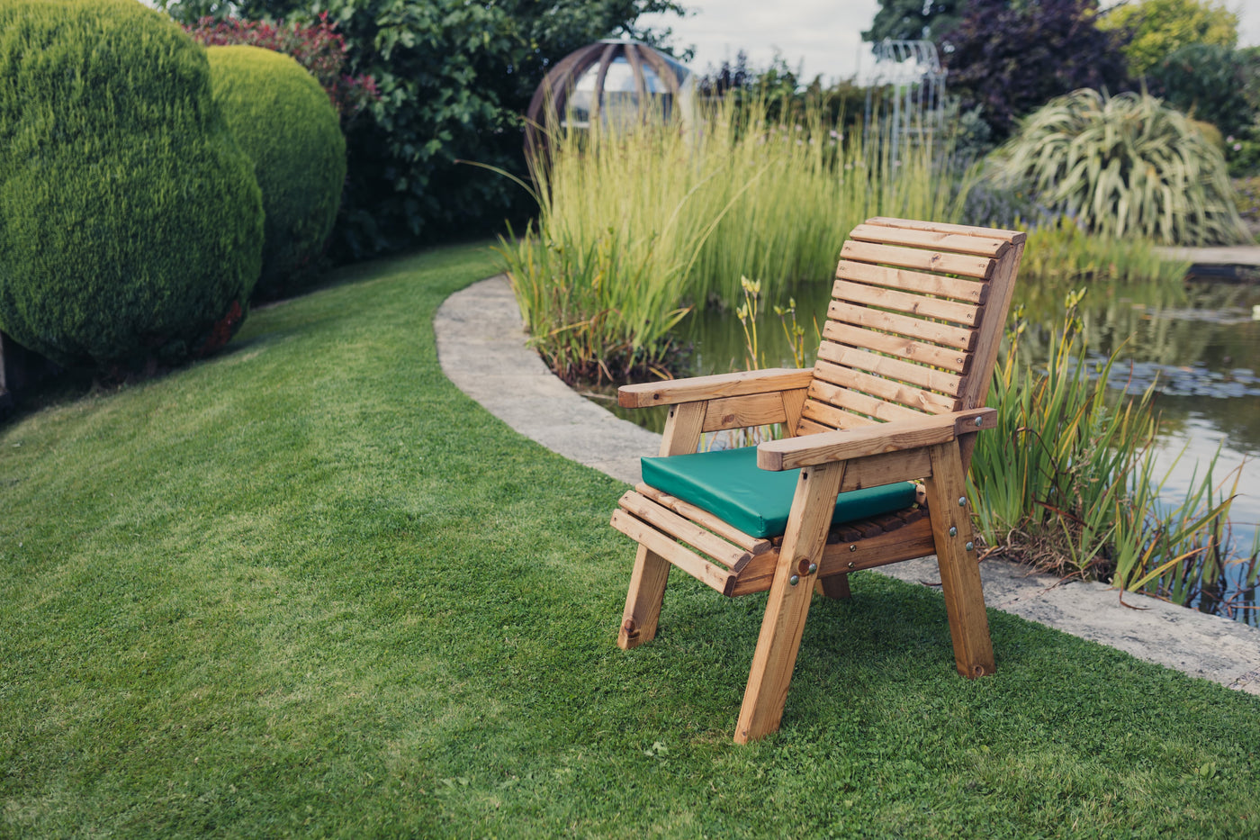 chunky wooden garden furniture