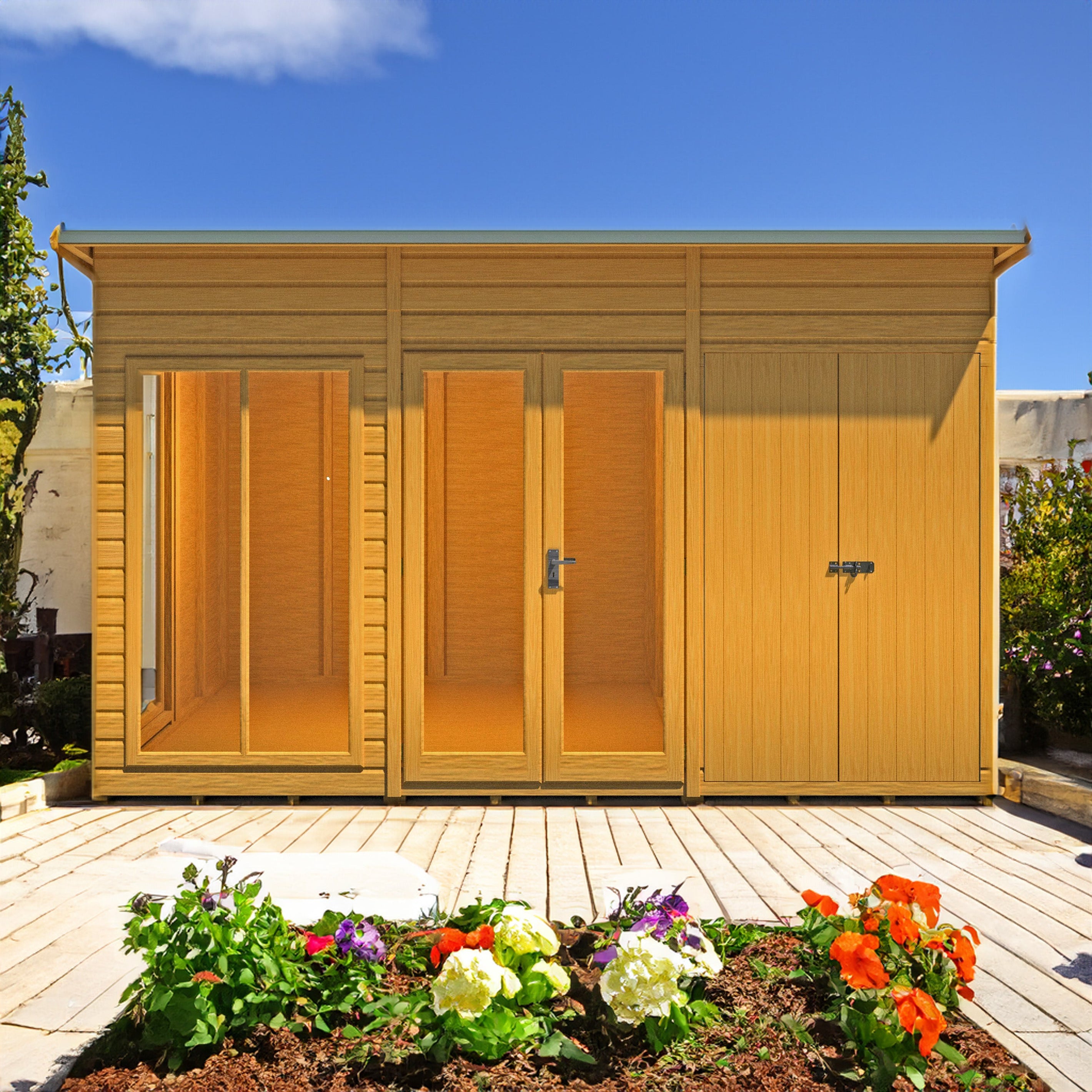 Summerhouse with Storage Shed