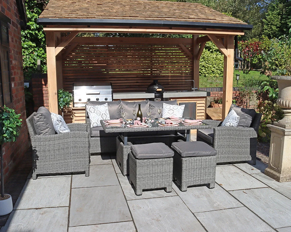 Rattan Garden Furniture Grey