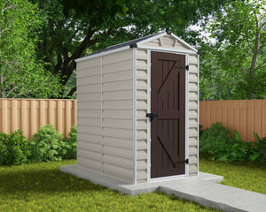 SkyLight Plastic 4x6 Dark Tan Apex Garden Shed - Canopia by Palram