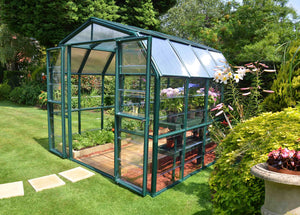 Grand Gardener Resin Frame 8ft x 8ft Polycarbonate Greenhouse - Canopia by Palram