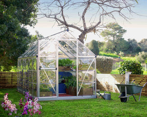 Harmony Aluminium Frame 6ft x 12ft Silver Polycarbonate Greenhouse - Canopia by Palram