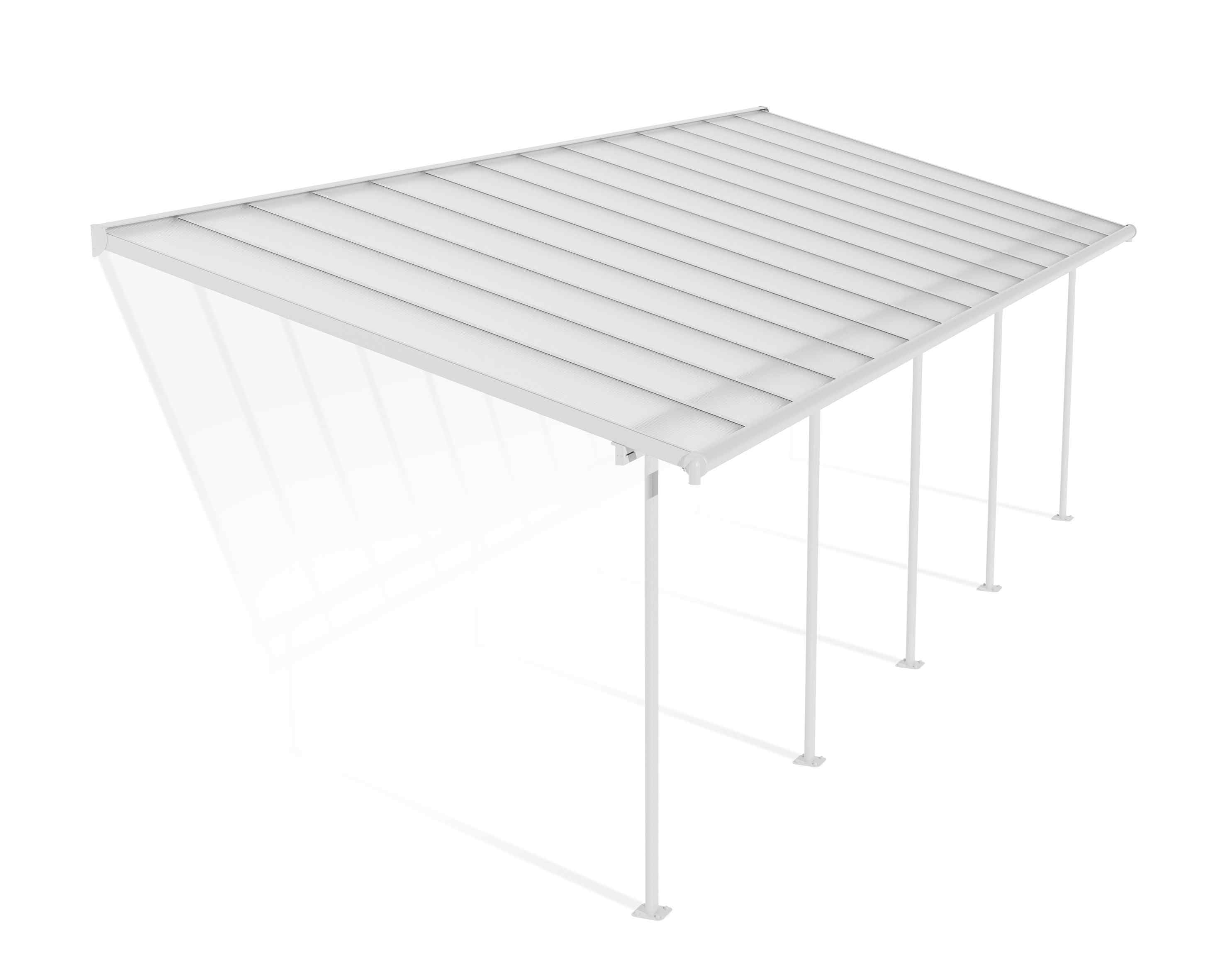 Sierra Aluminium 3m x 8.51m White Polycarbonate Patio Cover- Canopia By Palram