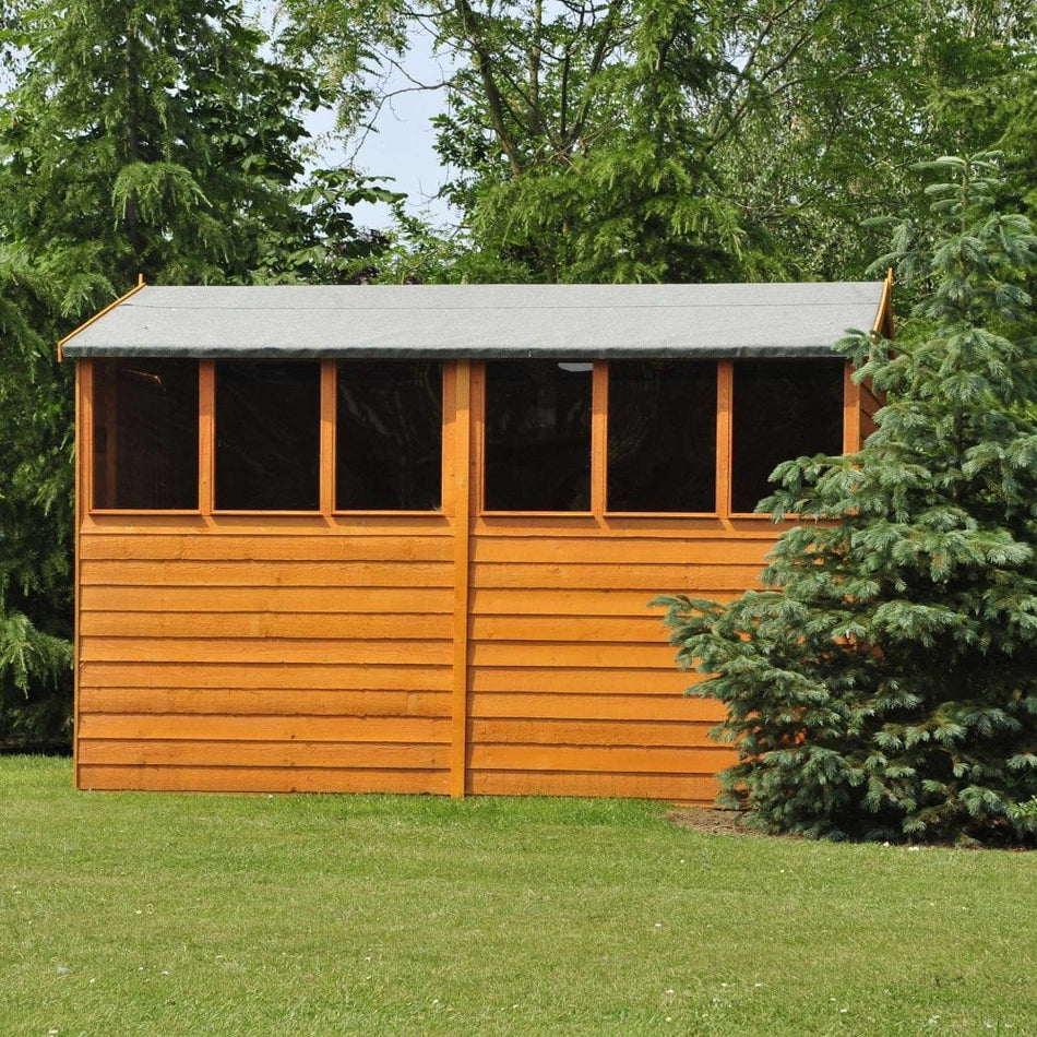 Shire 10x6 Overlap Apex Garden Shed with Double Doors