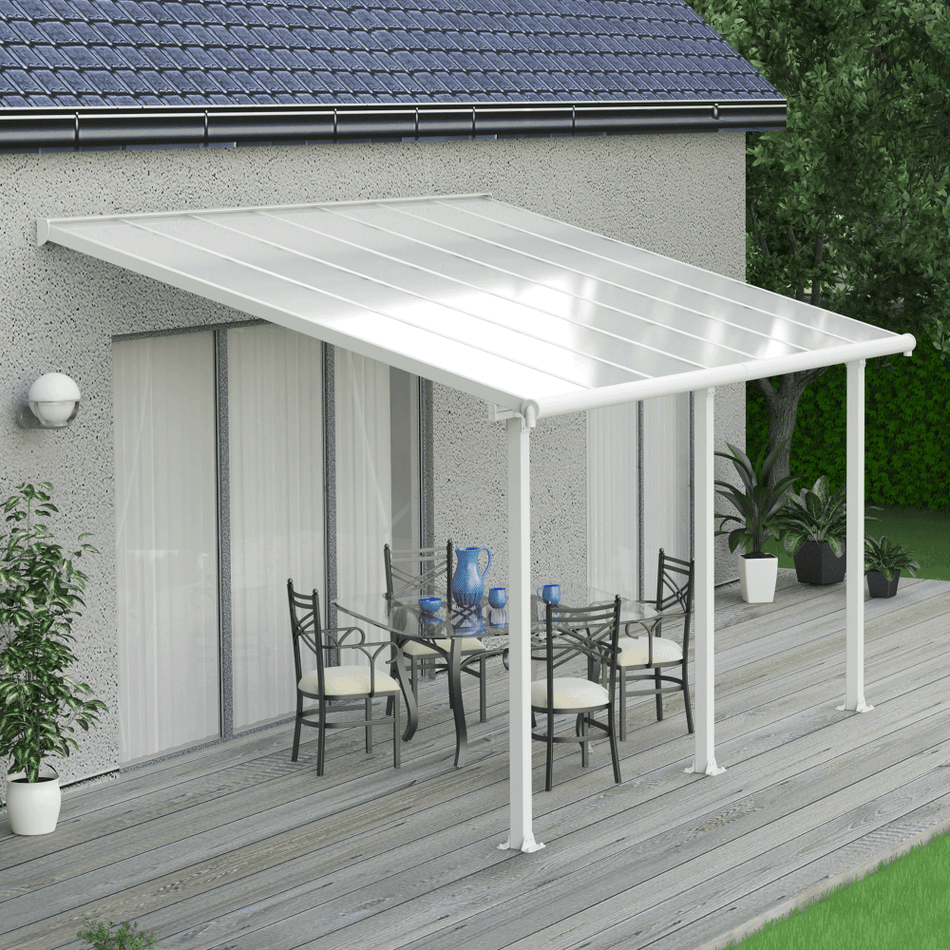Palram Sierra Patio Cover 3m x 9.15m White Clear