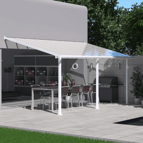 Palram Sierra Patio Cover 3m x 9.15m White Clear