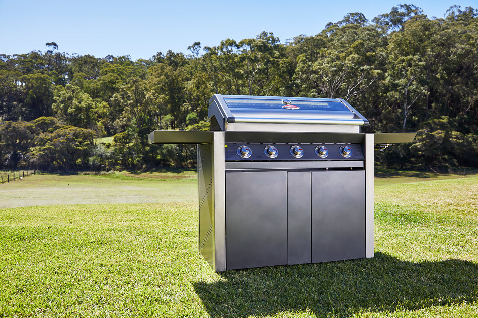 Beefeater 1600E 5 Burner Gas BBQ & Side Burner with Trolley