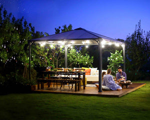 Palermo 3600 Aluminium Grey Gazebo & Pergola - Canopia by Palram