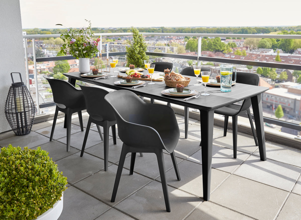 Lima Garden Dining Table Set with Akola Chairs (Seats 6)