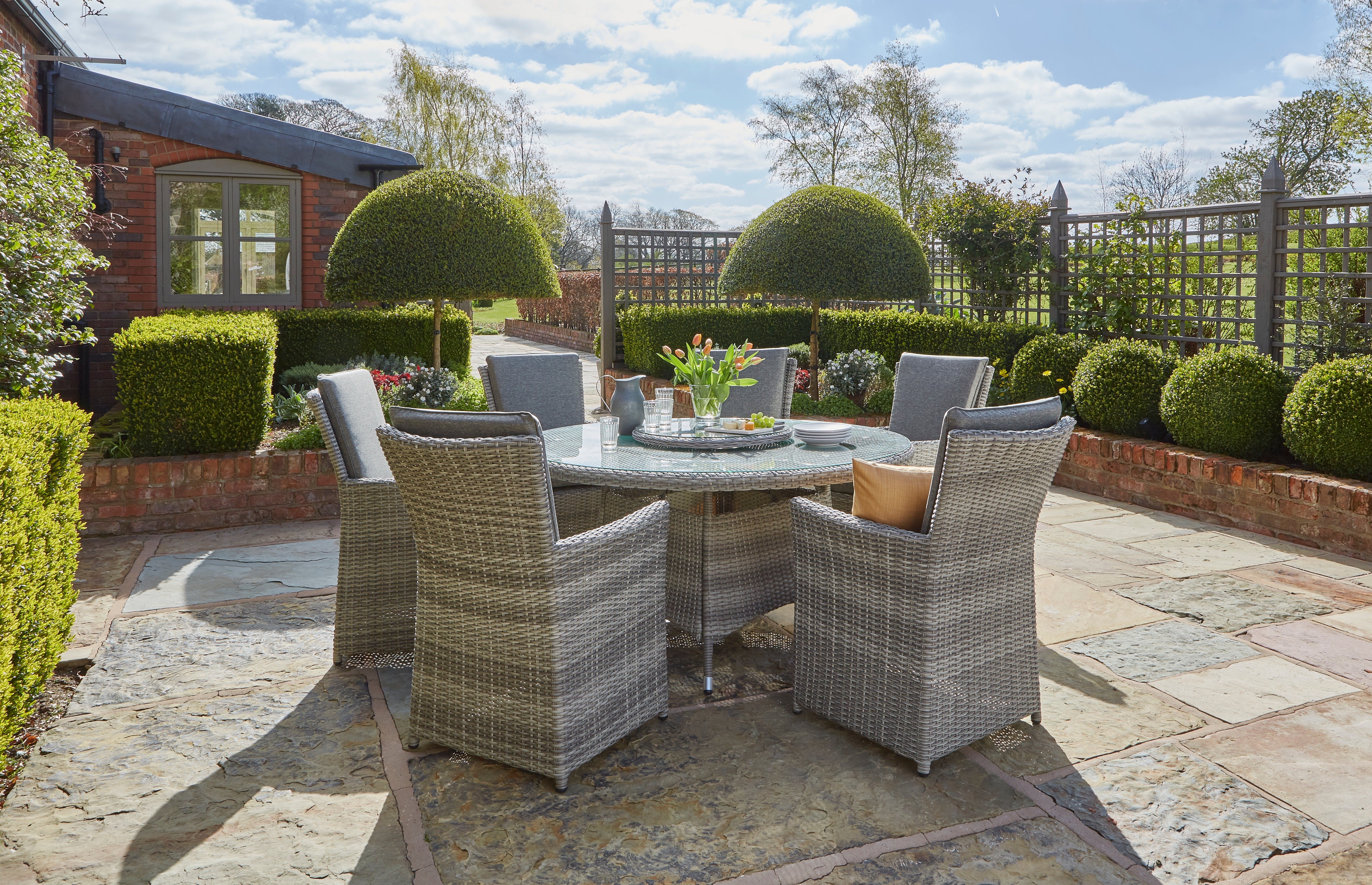 Rattan garden furniture