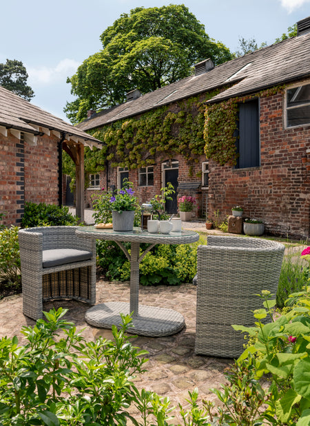 Morston Textured Hand Woven Weave Garden Bistro Set