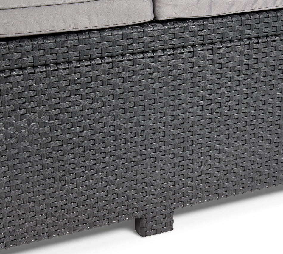 Armona Garden Lounge Wicker Style Sofa Set with Storage Table