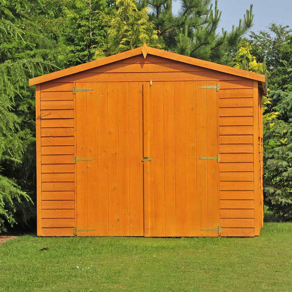 Shire 10x15 Dip Treated Overlap Garden Shed with Double Doors (No Windows)