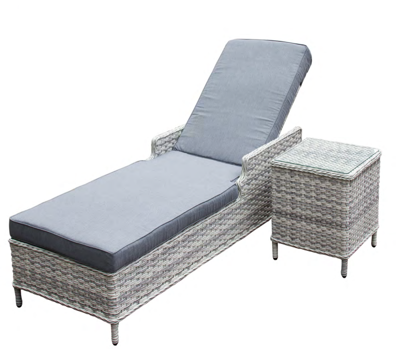 Norfolk Leisure Wroxham Lounger and Coffee Table Set