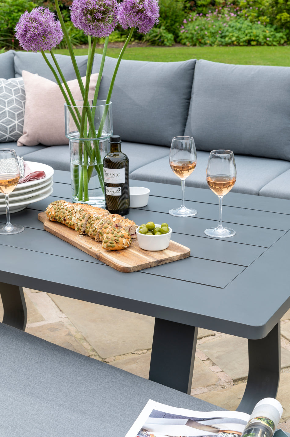 Babingley Corner Garden Lounge Set with High Dining Table & Comfy Bench (Seats 6)