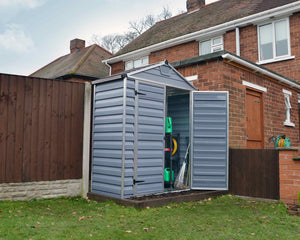 SkyLight Plastic 6x3 Dark Grey Apex Garden Shed - Canopia by Palram