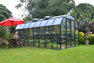 Grand Gardener Resin Frame 8ft x 16ft Polycarbonate Greenhouse - Canopia by Palram