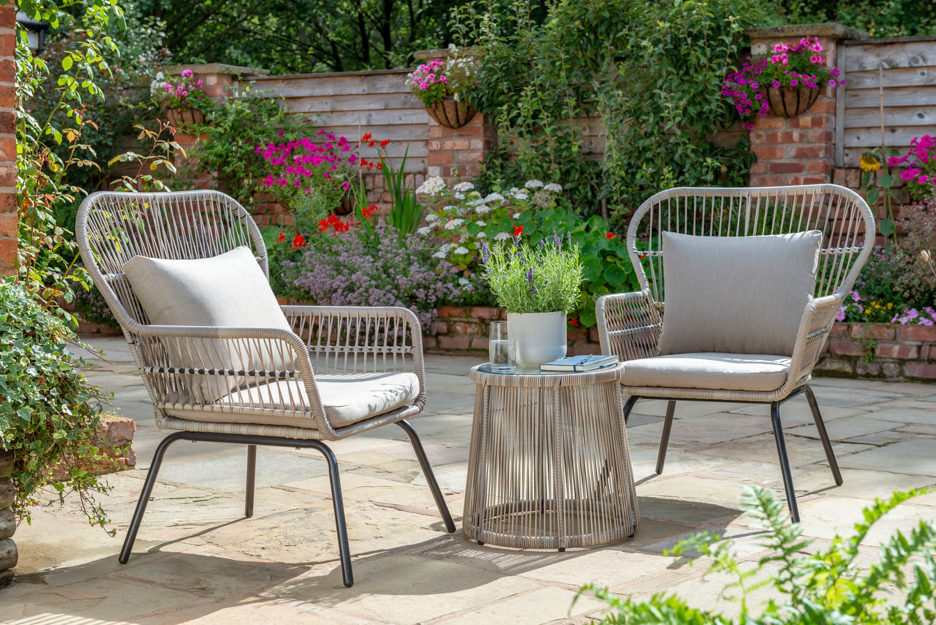 Elland Steel Framed Garden Bistro Set