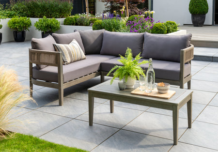 Arden Rope Corner Garden Lounge Set with Coffee Table