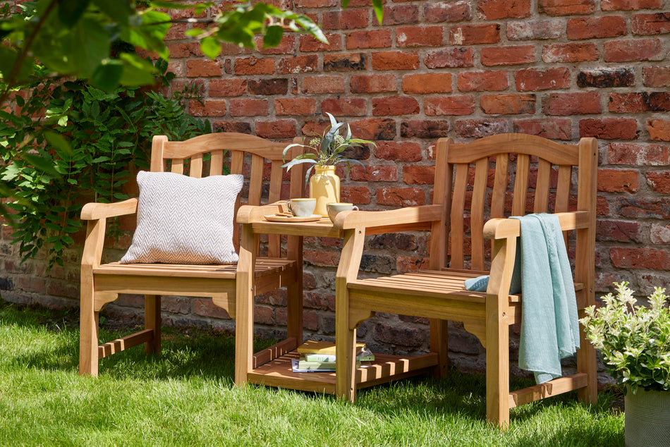 Norfolk Leisure Kingsbury Love Seat Bench KD Teak