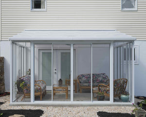 SanRemo 4m x 4.25m White Aluminium Patio Cover & Sun Room - Canopia by Palram