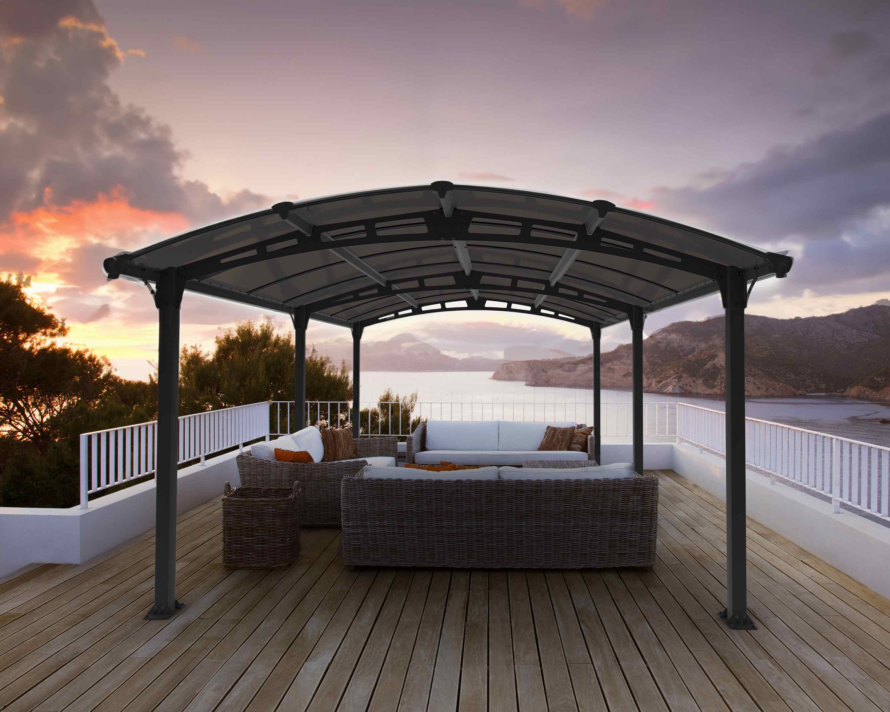 Tucson 5000 Aluminium Grey Gazebo & Pergola - Canopia by Palram