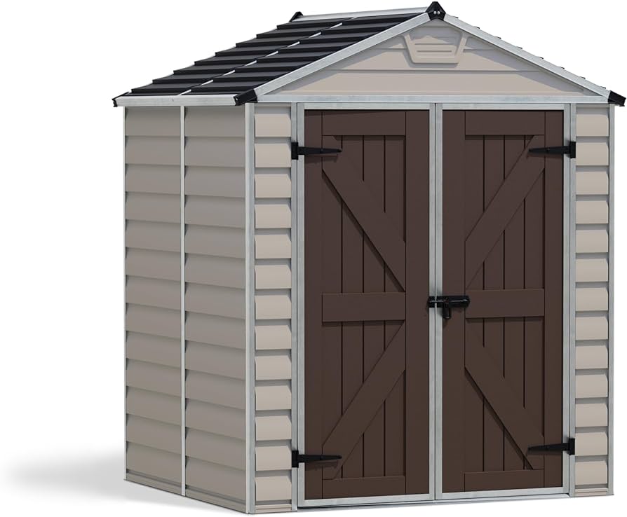 SkyLight Plastic 6x5 Tan Garden Shed - Canopia by Palram
