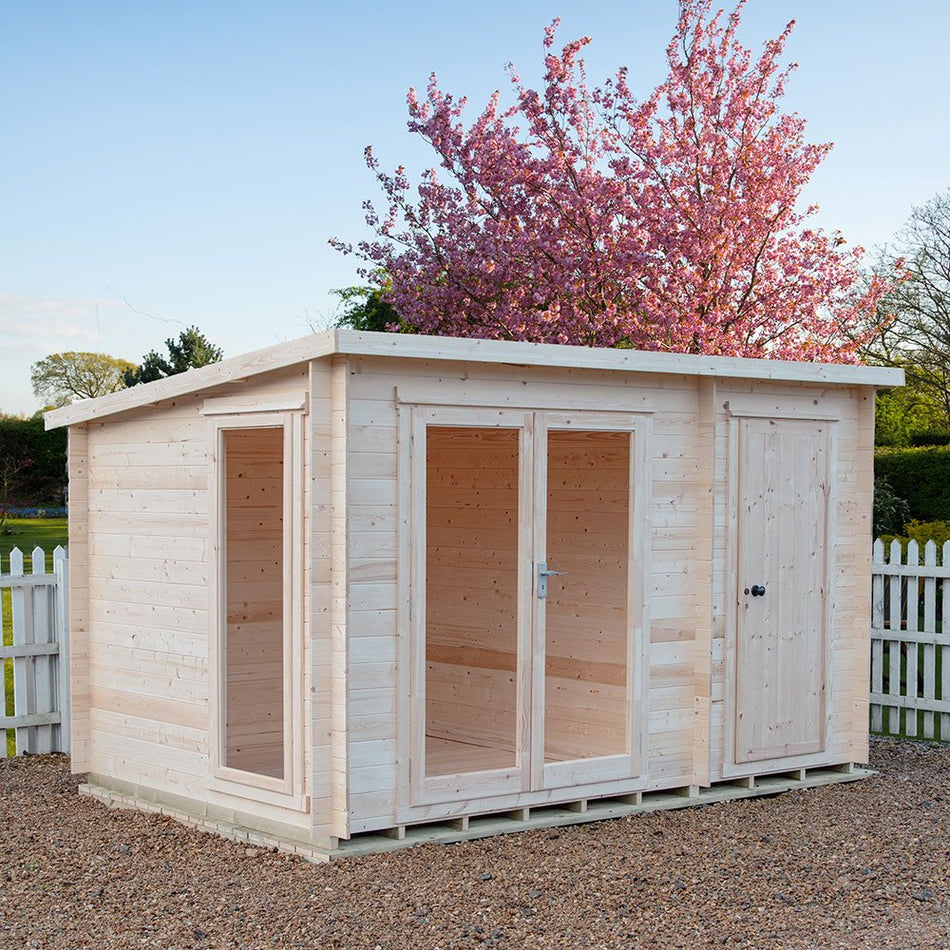 Shire 8x12 Walsoken 19mm Log Cabin with Storage Shed