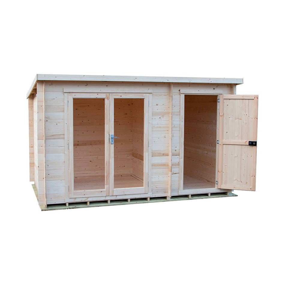 Shire 8x12 Walsoken 19mm Log Cabin with Storage Shed