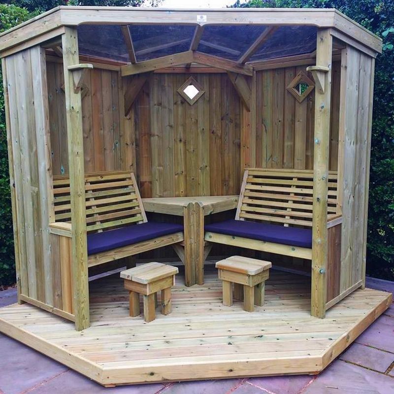 Garden Arbour Decking 2.3M X 2.3M For Four Seasons Garden Arbour (DECKING ONLY)