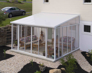 SanRemo 4m x 4.25m White Aluminium Patio Cover & Sun Room - Canopia by Palram